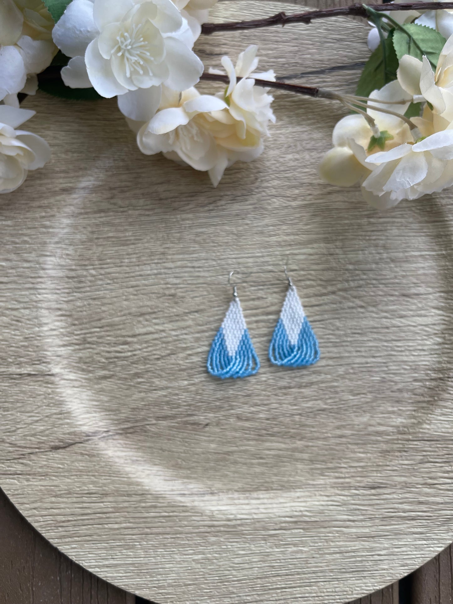Blue and White Drops