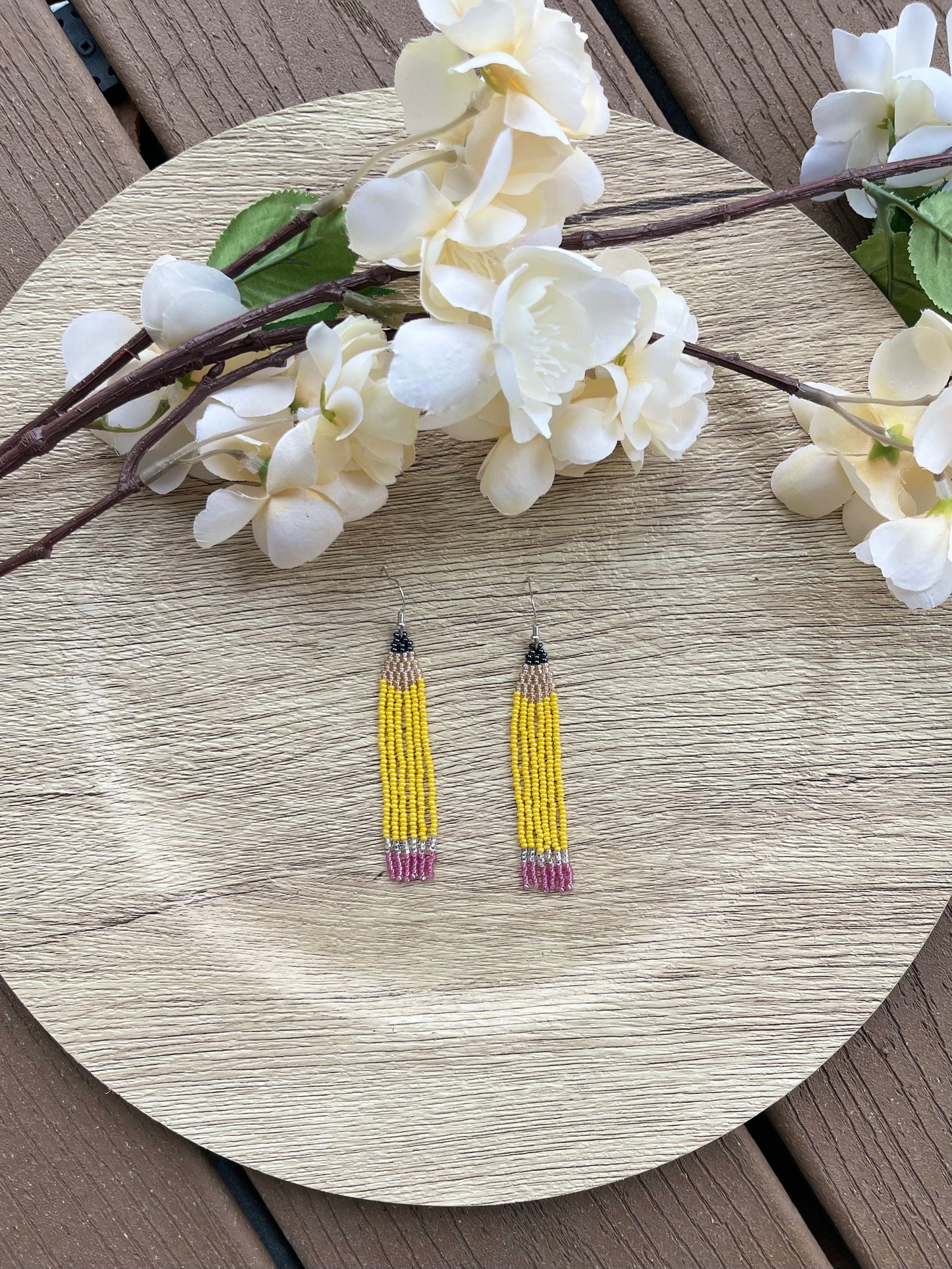 Beaded Pencil Earring