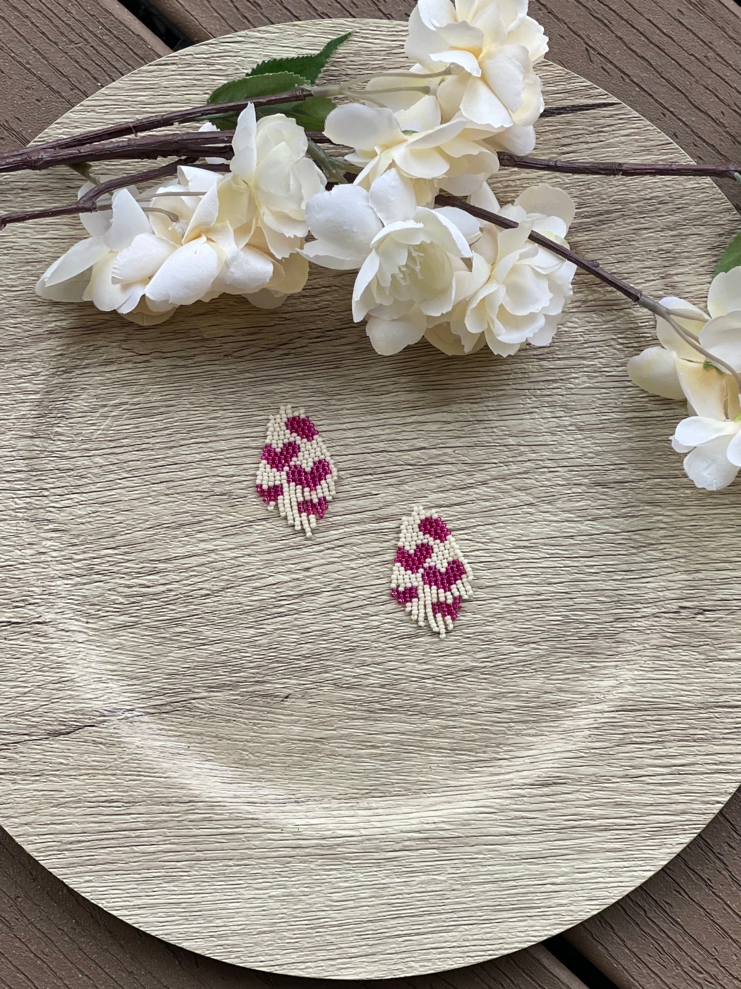 Pink Heart Earrings