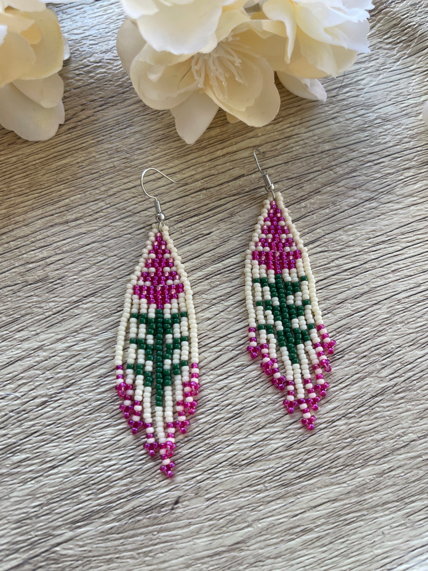 Bright Pink Alaskan Fireweed Earrings