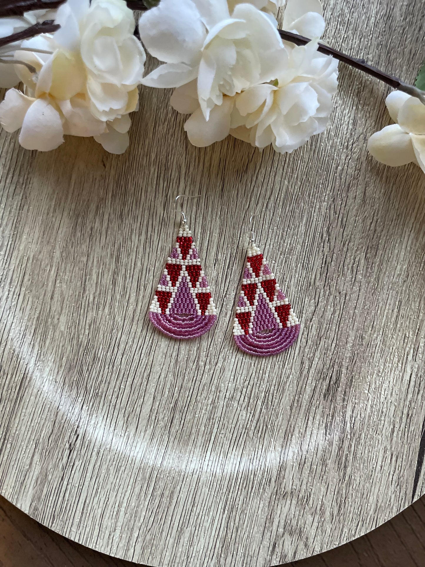 Pink and Red Dangles