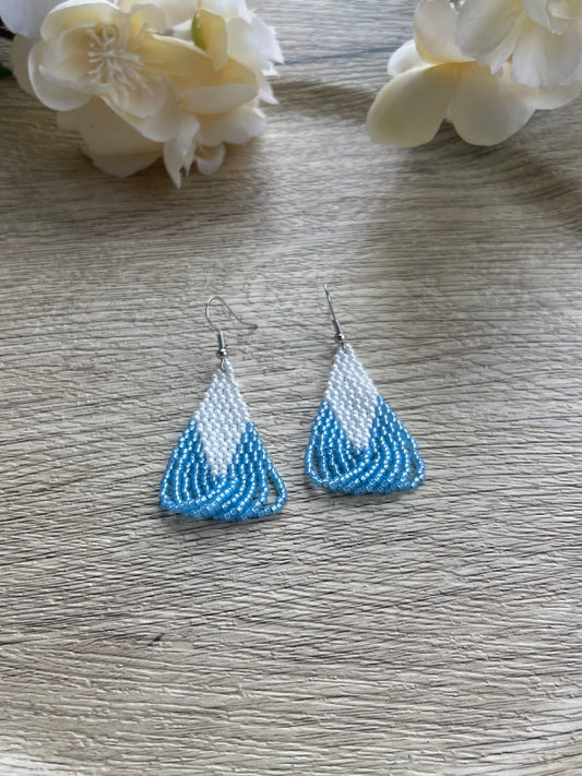 Blue and White Drops