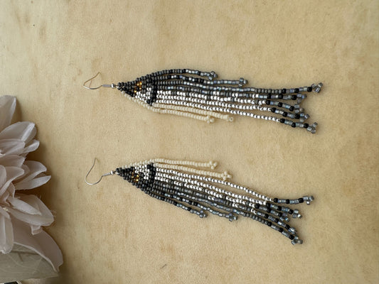 Alaskan Silver Salmon Earrings